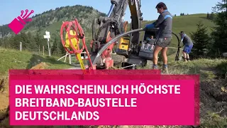 Die wahrscheinlich höchste Breitband-Baustelle Deutschlands