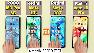 Poco m3 pro 5G vs Redmi note 10s vs Redmi note 10T 5G vs Redmi note 10 Pro Speed Test