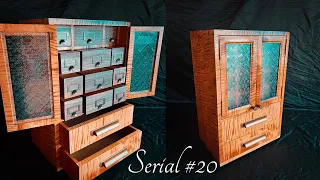 Serial #20 | Curly Sycamore, 14-Drawer Small Parts Hardware  Cabinet