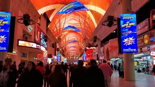 Walk Through Fremont Street Downtown Las Vegas  2020 | World's Largest LED Screen‎