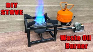 Homemade heating stove! with temperatures up to 1038 degrees F! energy source from waste oil