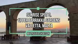 TOP SUNRISE SPOT IN MALTA #3 - UPPER BARRAKKA GARDENS IN VALLETTA, MALTA