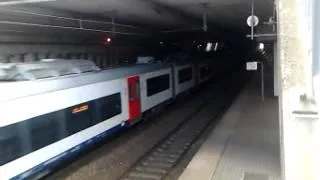 SNCB Siemens Desiro ML departing from Halle Station, Halle, Belgium