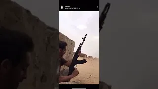 عسكري سعودي محاصر بين حوثي ورشاش العسكري خربان🥺🇸🇦