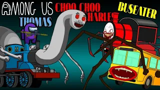 Among Us&Choo-Choo Charles & Thomas & Bus Enter & MEGAHORN - 우리 가운데 애니메이션 _ Among Us Animation