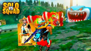 TESTEI A NOVA SKIN DO PASSE BOOYAH NO MESTRE SOLO VS SQUAD!! FREE FIRE