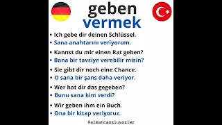 Geben (vermek) fiilinin örnek cümleleri- Deutsch und Türkisch