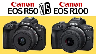 Canon EOS R50 vs Canon EOS R100 | Side by Side Comparison | Quick Specs & Price | 2024
