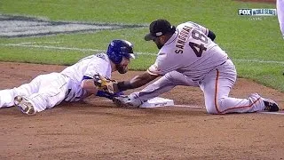 WS2014 Gm7: Gordon tags on Moose's fly ball to left