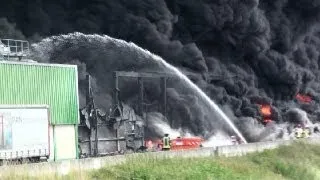 GROßBRAND IN LUDWIGSHAFEN - Lagerhalle in Vollbrand [RAUCHWOLKE ZIEHT BIS SÜDHESSEN] -Großeinsatz-