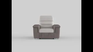 Noyer Chair with Pull-out Ottoman