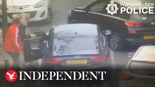 Moment drug dealer rams police car in dramatic daytime chase