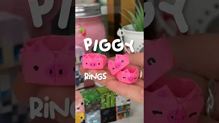 EASY DIY paper pig rings! 🐷