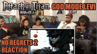 LEVI GOD MODE - ATTACK ON TITAN NO REGRETS EP 2 OVA REACTION/REVIEW