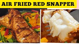 AIR FRIED RED SNAPPER WHOLE FISH RECIPE. HOW TO COOK FISH IN THE AIR FRYER EASY AND HEALTHY