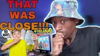 I Won 10 000 Playing Fortnite!! (OMG) | *REACTION* | mans almost LOST IT ALL!