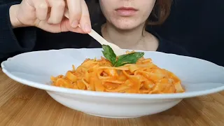 ASMR Creamy Pasta Eating Sounds No Talking