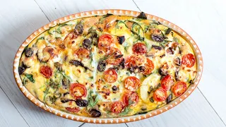 Baked Vegetarian Mediterranean Frittata Recipe - Eat Simple Food