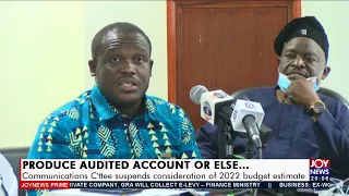 Communications C’ttee suspends consideration of 2022 budget estimate - Joy News Prime (14-12-21)