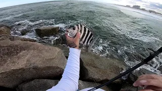 Rock Jetty Fishing Can Be Hard