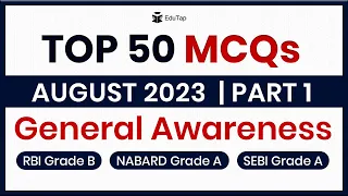 General Awareness MCQs Revision | EduTap Daily Current Affairs Classes | RBI, NABARD, SEBI Exams