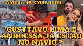 Gusttavo Lima e Andressa Suita já ESTÃO no NAVIO ? Família do cantor EMBARCOU no Buteco em alto mar