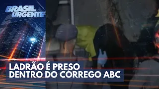 Confira momento em que ladrão é preso dentro do esgoto | Brasil Urgente