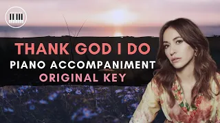 THANK GOD I DO (Lauren Daigle) |  PIANO ACCOMPANIMENT WITH LYRICS | PIANO KARAOKE | Original Key