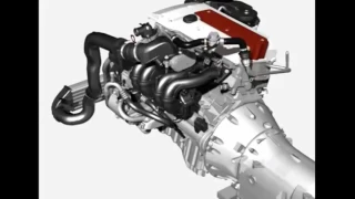 Mercedes w203 Kompressor engine video animation