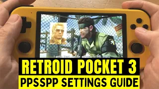 Retroid Pocket 3 PPSSPP Settings Video Guide - The RP3 is a Great PSP Handheld!