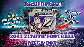 😱WE PULLED A ROOKIE QB AUTO ! 🤯 Retail Review: 2023 Zenith Football Mega box