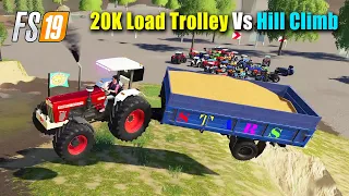 Indian Tractors with 20K Load Trolley Vs Hill Climb #2 | Farming Simulator 19 | FS19 Let's Play