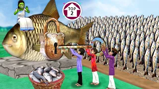 Giant Fish Magical Key Lock Opening Fish Farming Hindi Kahani Hindi Moral Stories Funny Comedy Video