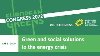 Plenary: Green and Social Solutions to the Energy Crisis