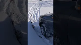 Subaru forester deep snow hill climb and steep descent