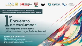 1er Encuentro de exalumnos del Programa de Maestría y Doctorado en Ingeniería Ambiental