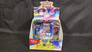 Unboxing: 5 Pokemon Trading Card Game Scarlet and Violet Paldean Fates Mini Tins