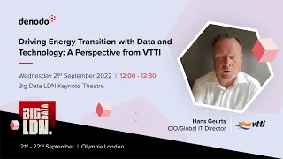 BDL 2022 Preview: Driving Energy Transition With Data And Technology - A Perspective From VTTI