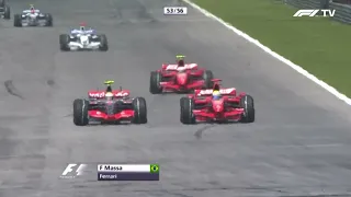 F1 2007 rewatch #9 - Hamilton defending forces Massa to a mistake