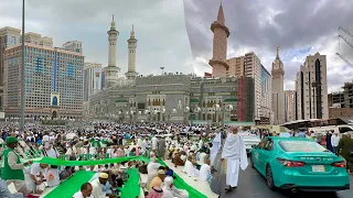 شاهد أجواء مكة المكرمة سحاب وغيوم في رمضان وطريقي إلى المسجد الحرام وشوفوا روحانية الحرم