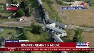 Train derailment in Moore