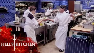 The Black Jackets Keep Up With Ramsay's Team | Hell's Kitchen