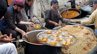 Biggest Traditional wedding Ceremony in Afghanistan | Ozbaki Paluo Recipe | Kunar Province 2023 Hd