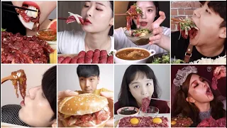 Raw Beef ASMR Compilation - Beef Tartare, Sashimi, Yukhoe Eating Party