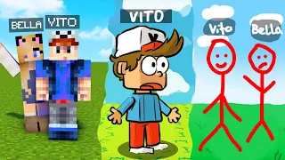 MINECRAFT ALE ZAMIENILIŚMY SIĘ W NARYSOWANE POSTACIE! | Vito i Bella