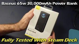 Baseus 65w 30,000mAh Power Bank (feat. Steam Deck w/Asus Ally)