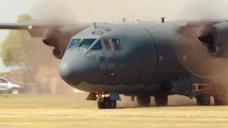 C-27J Spartan dirt strip landing