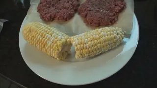 Grilled Spicy  Corn and a Dirty Burger