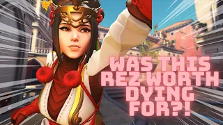 This rez RUINED my 0 DEATH STREAK - Overwatch 2 Mercy Gameplay