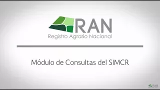 Servicios Públicos de Información del RAN. Módulo de consulta SIMCR